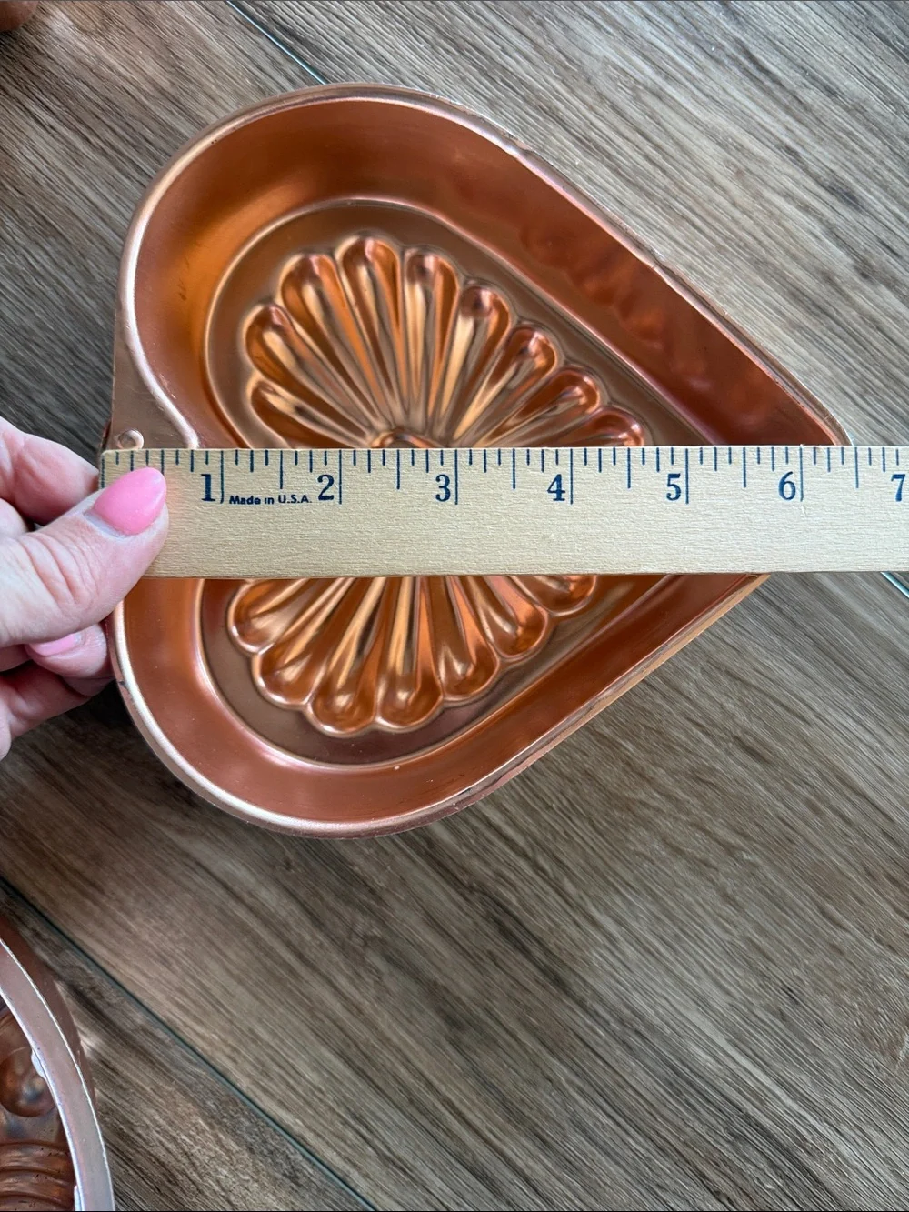 Set of 3 Vintage Copper-Tone Decorative Jelly Molds